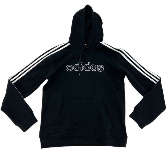 Adidas | Men's Pullover Hoodie | Black & White | Size Small - Picture 1 of 2